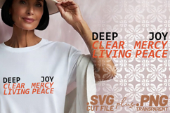 4x Deep Joy Kindness Light Living Peace SVG Cut Files Product Image 2