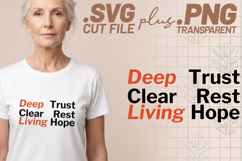4x Deep Clear Living Faith Hope Peace SVG Cut Files Cricut Product Image 2