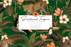 Tropical Jungle &amp; Wildlife Seamless Pattern Product Image 1