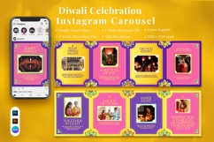 Diwali Celebration a Carousel &amp; Canva Template Product Image 1