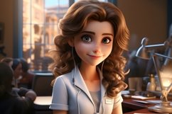 3D Character Child Girl Doctor with relevant environment Product Image 1