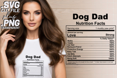 4x Nutrition Facts Dog Mom Dad Fall Esthetician SVG File DIY Product Image 2
