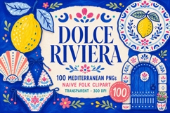 Dolce Riviera Mediterranean Folk Clipart Bundle Product Image 1