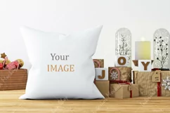 Pillow Mockup | Christmas Mockup in JPG and PSD Product Image 1