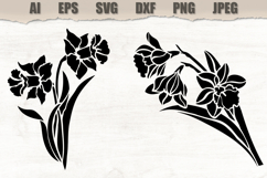 Stencil Narcissus Flowers Product Image 1