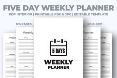 Five Day Weekly Planner KDP Interior Product Image 1