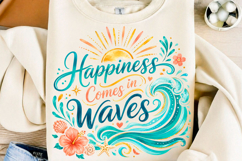 Happiness Comes in Waves PNG Product Image 1