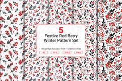 Festive Red Berry Winter Pattern Set Product Image 1