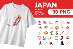 Japan PNG Clipart Set 30 Items for Sublimation and Print Product Image 1