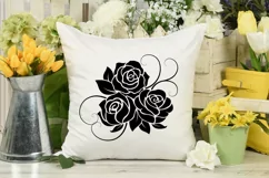 Rose Svg, Flower Svg, Rose Flowers Svg Silhouette. Product Image 4