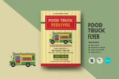 Food Truck Festival Flyer. Word, Psd and Canva Product Image 1
