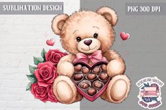 Valentine Prop sublimation design Love Story Pink Watercolor Product Image 1