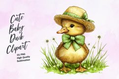 Cute baby duck clipart sublimation png Product Image 1