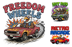 Patriotic Eagle Muscle Car Sublimation Bundle Product Image 1