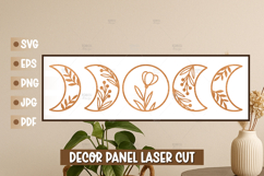 4 Moon Phases Wall Art SVG - Moon Laser cut Product Image 2