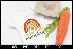 Sweet little pumpkin SVG,Pumpkin shirt SVG, Baby autumn SVG Product Image 2