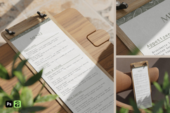 Wooden Clip Screw Menu Mockup Product Image 1