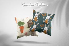 Cute Easter Bunny Carrot Seamless Pattern Product Image 2