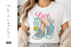 Live Sneakers &amp; Smiley Graphic t-shirt sublimation Product Image 1