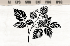 Stencil Raspberry Branch Product Image 1