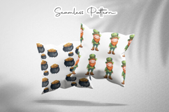 St. Patrick's Day Seamless Patterns - Leprechaun &amp; Clovers Product Image 2
