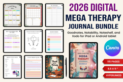 2026 Digital Mega Therapy Journal Bundle Product Image 1