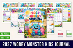 2027 Worry Monster Kids Journal Product Image 1