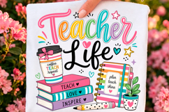 Colorful Preppy Teacher PNG Trending Png Product Image 2