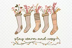 Stay Warm and Cozy Socks PNG Sublimation Product Image 1