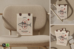 Menu Holder with Leather Clasps Mockup Product Image 1