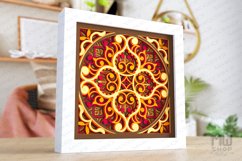 3D Mandala SVG file, Layered Mandala SVG DXF - M245 Product Image 2