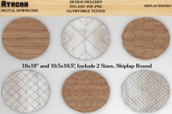 Faux shiplap Round svg pattern 18 &amp; 10 inch Laser files 516 Product Image 1