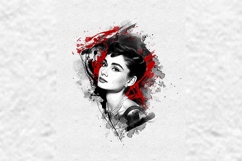 Artistic Ink Splash Portrait WallArt Product Image 3