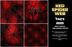 Red Spider Web Square Coaster - 04 Variations Product Image 1