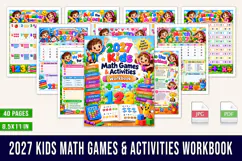 2027 Kids Math Games & Activities Workbook Product Image 1