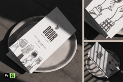 DL Tri-fold Menu on Plate Mockup Product Image 1