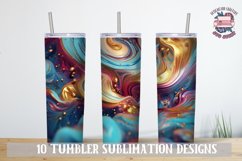 3D Tumbler wrap bundle Liquid 3D Gold Abstract Galaxy Product Image 7