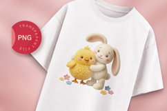 Easter Bunny and Chick 3D PNG Product Image 1