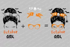 October girl svg|mom life messy bun svg| October birthday Product Image 2