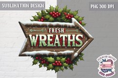 Christmas Farm Fresh Sublimation PNG Cozy Winter Clipart Product Image 1