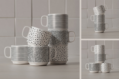 Stackable Ceramic Mugs Mockup Product Image 1