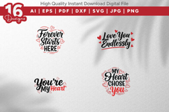 Love Quotes SVG 16 Design Bundle Product Image 3