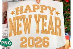 Faux Yarn Happy New Year 2026 Png Product Image 2
