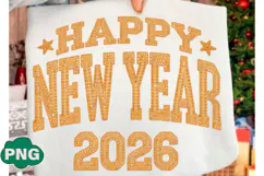 Faux Yarn Happy New Year 2026 Png Product Image 2