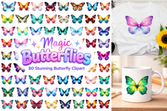 Colorful Butterfly Clipart Bundle Product Image 1