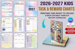 20262027 Kids Task &amp; Reward Charts Planner Product Image 1