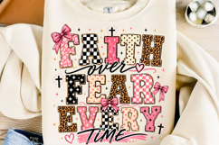 Faith over Fear Every Time PNG, Product Image 1