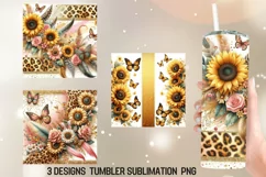 Sunflowers Tumbler Warp Design | Tumbler Wrap Product Image 1
