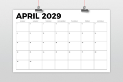2029 11 x 17 Inch Calendar Template Product Image 2