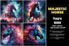 Majestic Horse Square Coaster - 04 Variations Product Image 1